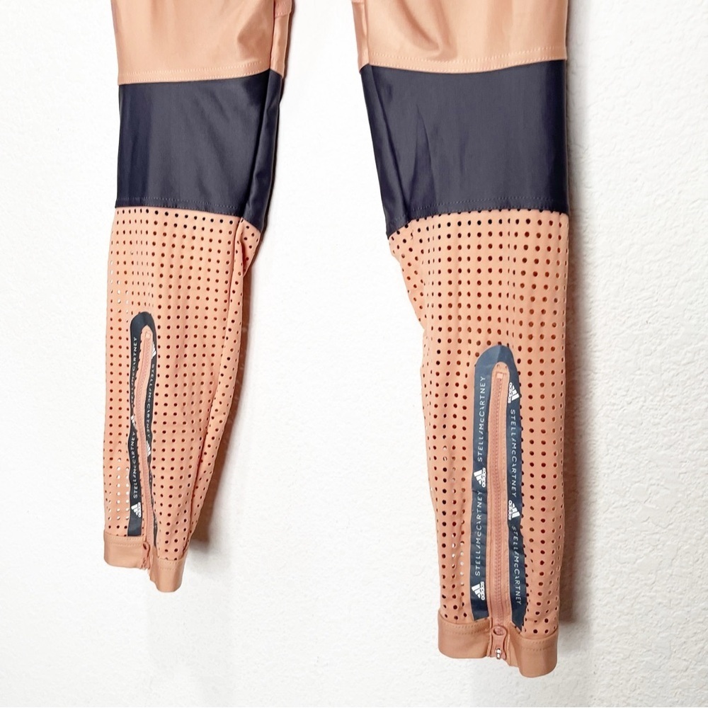 Adidas x Stella McCartney Run Tights Leggings Mesh Zipper - Picture 8 of 10